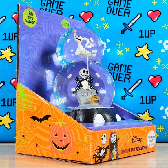 Disney Nightmare Before Christmas Zero & Jack 7.5" Light Up Musical & Waterglobe - Picture 2 of 10